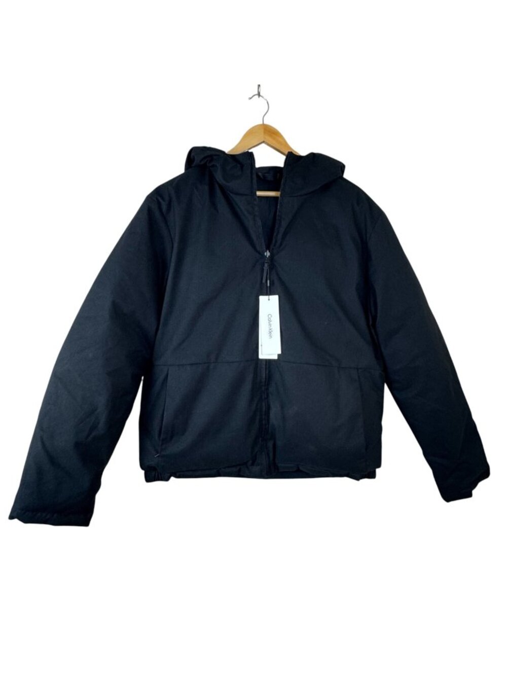 Calvin Klein NEW Down Puffer Jacket Reversible Men's Small Black Packable Warm